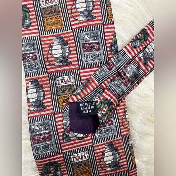 Structure Texas and Maine silk tie - Picture 4 of 4